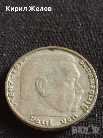 Сребърна монета 2 райхсмарки 1938г. Нацистка Германия Трети Райх с СХВАСТИКА за КОЛЕКЦИЯ 42060, снимка 14 - Нумизматика и бонистика - 43798821