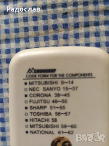 CHUNGHOP универсално дистанционно за климатици , снимка 5 - Климатици - 53002395