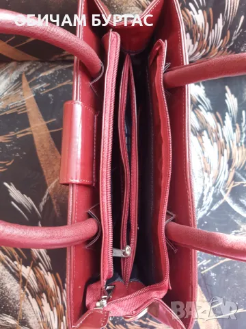 КОМПЛЕКТ СТИЛНИ ЧАНТА И БОТИ В БОРДО като нови,продават се и поотделно-35лв, снимка 6 - Чанти - 47687444