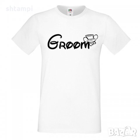 Мъжка тениска за ергенско парти GROOM Disney 01