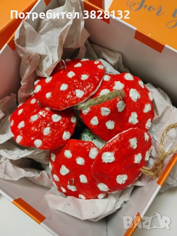 играчки за елха ръчна изработка - гъбки, снимка 6 - Кукли - 51924229