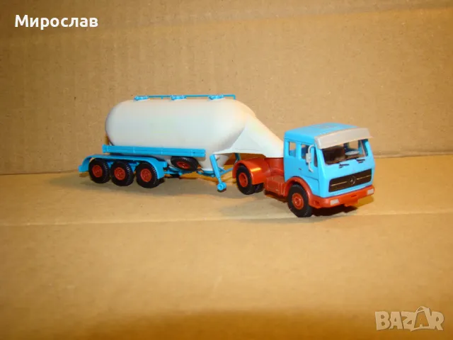 KIBRI 1:87 H0 MERCEDES ТИР КАМИОН ИГРАЧКА МОДЕЛ ЦИСТЕРНА, снимка 3 - Колекции - 48269496