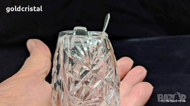 стар кристален съд за хайвер , снимка 10 - Антикварни и старинни предмети - 51247901