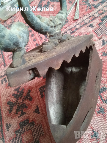 Стара чугунена ютия с въглища жар 26739, снимка 4 - Антикварни и старинни предмети - 36396805