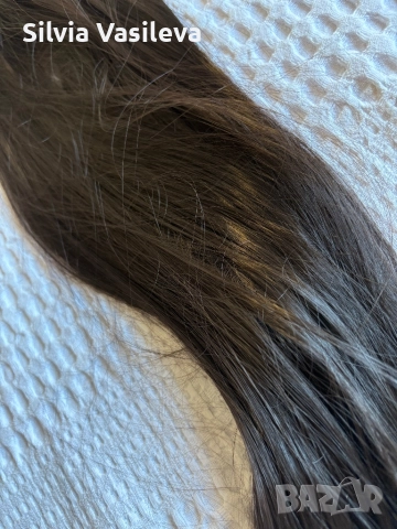 Екстеншъни за коса тъмнокестеняв цвят, снимка 2 - Аксесоари за коса - 51822868
