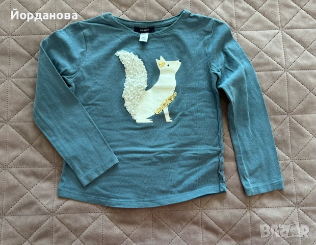 Дрехи момиче ОКАЙДИ/ OKAIDI размер 110 дънки, рокля, 3 блузи, снимка 3 - Детски Блузи и туники - 51920324