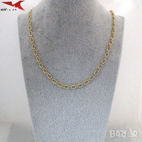 Синджир с 14К златно покритие 254581, снимка 4 - Колиета, медальони, синджири - 53281584