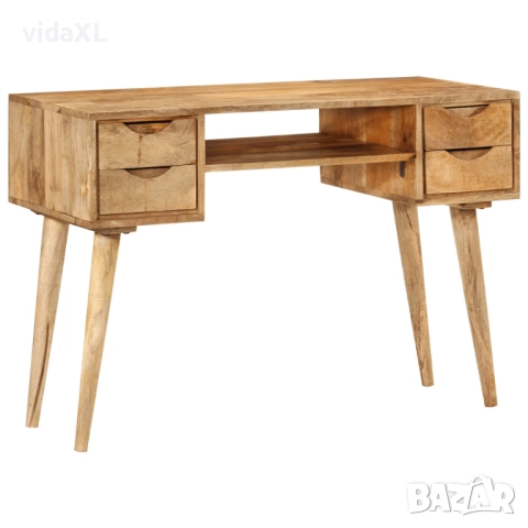 vidaXL Бюро с чекмеджета 110x47x76 см мангово дърво масив(SKU:351593)