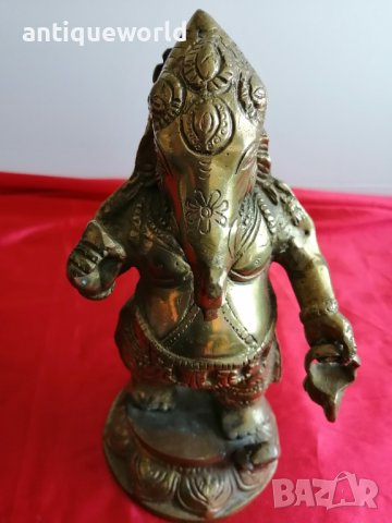 Уникална Бронзова Статуетка ГАНЕША, Будизъм , Буда, снимка 8 - Антикварни и старинни предмети - 43209693