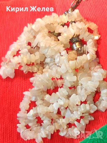 РАЗКОШНА ПОСРЕБРЕНА ЕТНОГРАФСКИ СТИЛ СКЪПОЦЕННА ОГЪРЛИЦА НАТУРАЛЕН МЛЕЧЕН КВАРЦ КРИСТАЛ 34659, снимка 18 - Колиета, медальони, синджири - 39201303