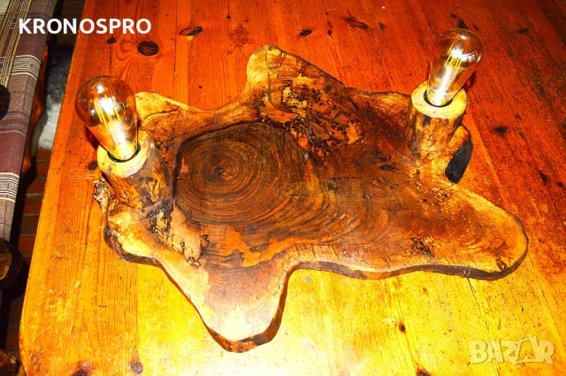 Страхотни дизайнерски лампи от орехово дърво , снимка 7 - Лампи за таван - 51404958