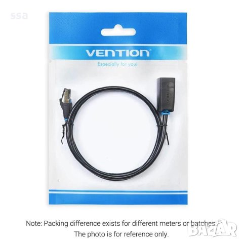 Vention удължителен кабел Cat.8 SSTP Extension Patch Cable 2M Black 40Gbps - IKHBH, снимка 5 - Мрежови адаптери - 43467953