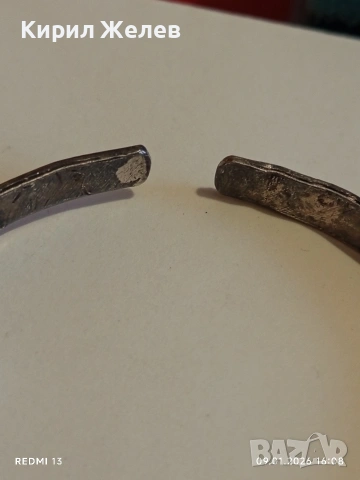 Сребърна гривна маншет с филигранен дизайн ювелирна изработка 53067, снимка 3 - Гривни - 53045185