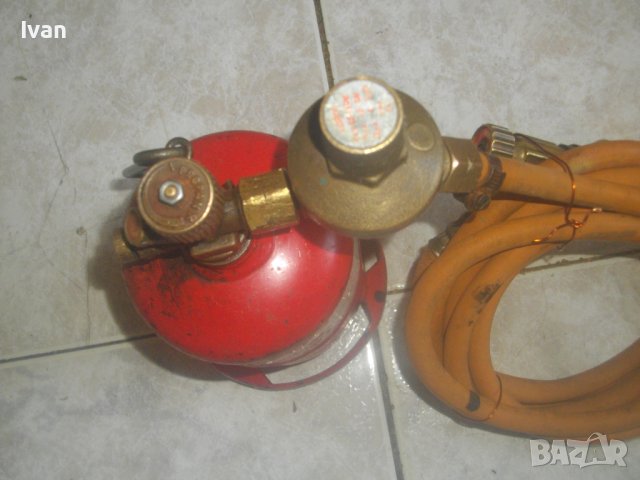 Немска Газова Горелка С Поялник-С Бутилка/Маркуч/Вентил Клапан/-Старо Качество-Отлична-Масивна, снимка 14 - Поялници и запояване - 44081627