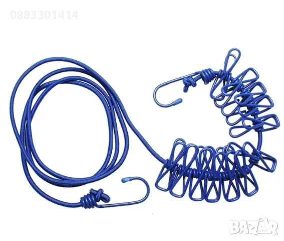 Преносимо въже за простор с щипки Къмпинг , снимка 6 - Други стоки за дома - 49460728