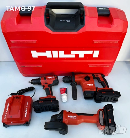 Hilti Сет Nuron - Нов Безчетков сет от перфоратор, ъглошлайф и винтоверт