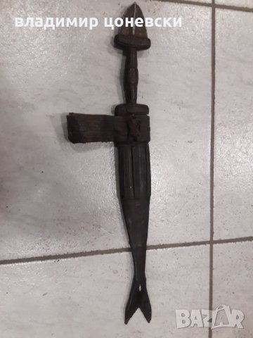 Стара автентична африканска кама, нож, ки, снимка 3 - Антикварни и старинни предмети - 33260320
