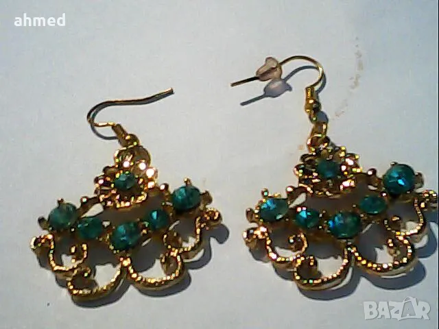 разкошно позлатано колие е обици сес кристали, снимка 8 - Колиета, медальони, синджири - 40838571