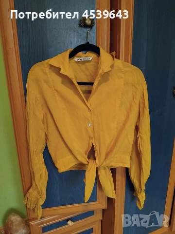 Ленена риза и черни дамски панталонки ZARA , снимка 8 - Къси панталони и бермуди - 52859310