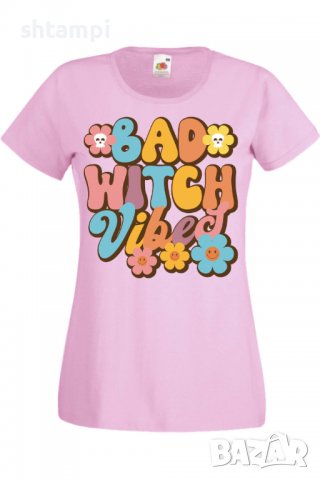Дамска тениска Bad witch vibes,Halloween,Хелоуин,Празник,Забавление,Изненада,Обичаи,, снимка 10 - Тениски - 38144471