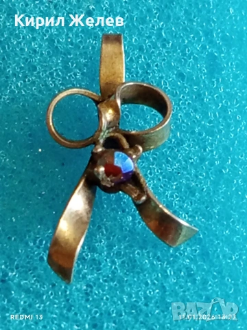 Сребърна висулка във формата на ПАНДЕЛКА украсена с кристал ефект Aurora Borealis 52629, снимка 5 - Колиета, медальони, синджири - 53062284