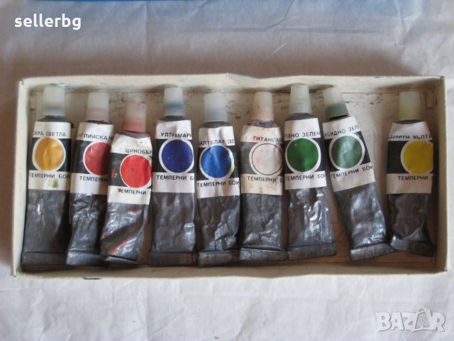 Темперни бои в тубички - 9 цвята - български, снимка 2 - Ученически пособия, канцеларски материали - 32597609