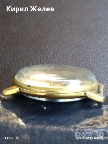 Стар механичен часовник Ракета СССР позлатен работи за КОЛЕКЦИОНЕРИ 16601, снимка 5 - Антикварни и старинни предмети - 51503367