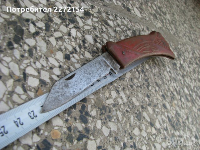 Стар нож ножка-лъв, снимка 4 - Антикварни и старинни предмети - 28349264