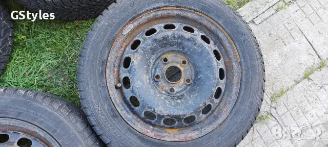 4бр  5х112 железни джанти 6jx16h2 ет 35 със зимни гуми 205/55/16, снимка 4 - Гуми и джанти - 47734842