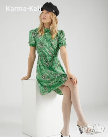 нова рокля с зелен принт, снимка 5 - Рокли - 51297406