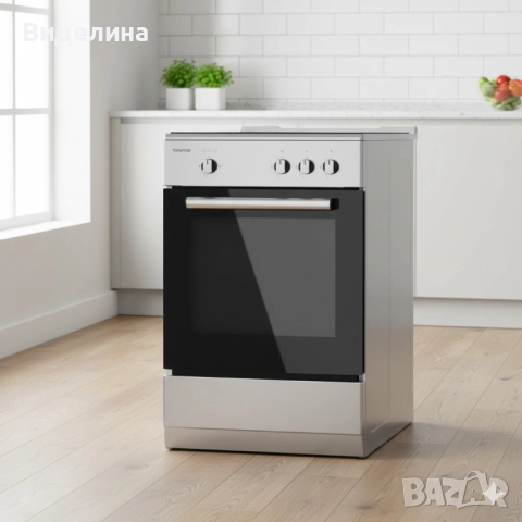 Газова печка Taurus CIG3FIXMG – 3 горелки, газова фурна 43L, инокс корпус, с дефект