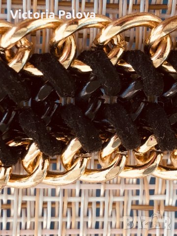 Разкошно колие и гривна.Синджир и кожа, снимка 6 - Бижутерийни комплекти - 27041817