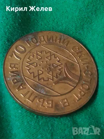 Рядък плакет от соца 70г. СКИ СПОРТ В БЪЛГАРИЯ бронзов за КОЛЕКЦИОНЕРИ 47290, снимка 11 - Антикварни и старинни предмети - 46641125