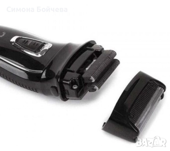 Тример за мъже Kemei KM-8013 с миеща се глава, Черен, снимка 7 - Мъжка козметика - 52806692