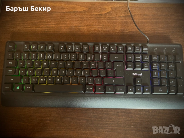 Геймърска клавиатура TRUST ZIVA – LED подсветка, снимка 3 - Клавиатури и мишки - 53132453