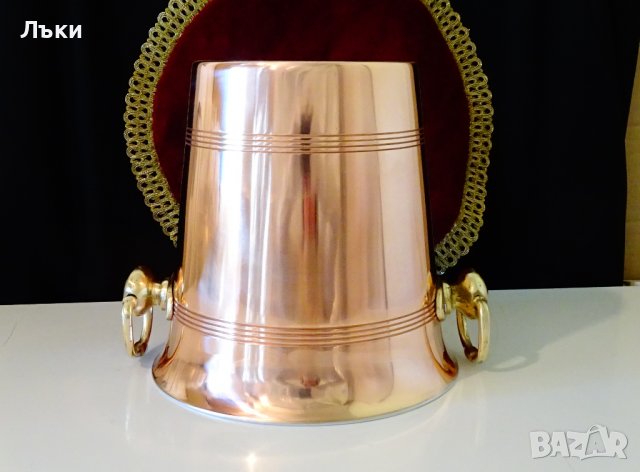 Френска медна шампаниера 1 кг.,5 литра. , снимка 5 - Антикварни и старинни предмети - 36774028