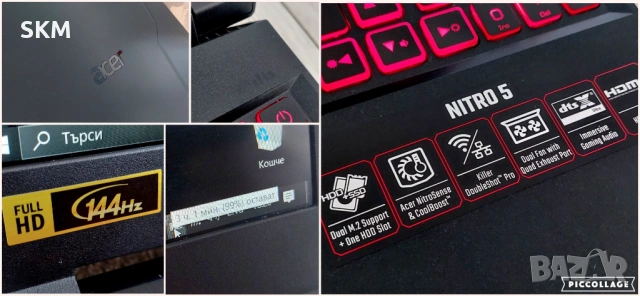 i7-11600H|RTX3050|512 SSD|IPS 144Hz|16RAM лаптоп ацер нитро laptop gaming гейминг, снимка 8 - Лаптопи за игри - 53315394
