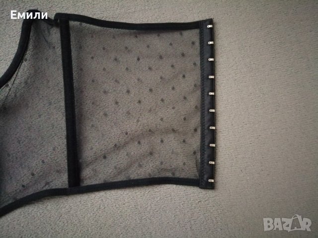 Черен прозрачен колан корсет под бюста р-р S, снимка 14 - Корсети, бюстиета, топове - 43466964