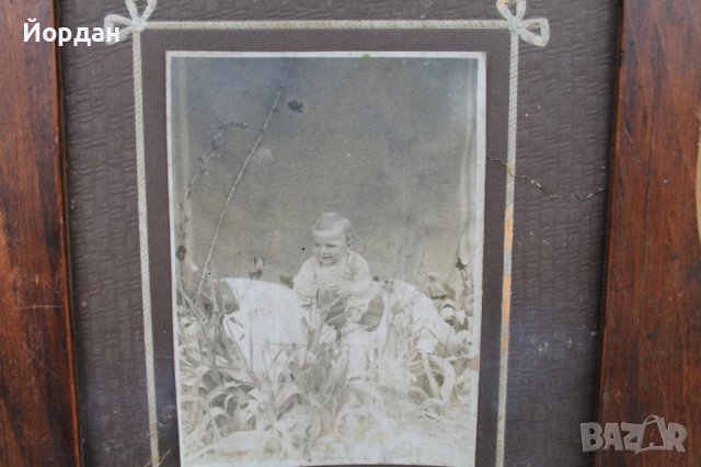 Стара дървена рама със снимка , снимка 4 - Колекции - 40404497