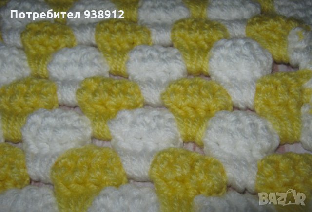 Дамски шал "Сладолед" в бяло и светло жълто, снимка 6 - Шалове - 35253211