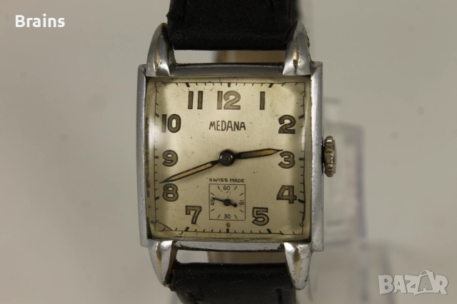 1930's Art Deco MEDANA Швейцарски Ръчен Часовник, снимка 3 - Мъжки - 52885249