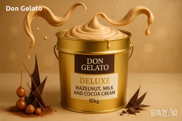 Крем пълнеж с лешници, мляко и какао Don Gelato Deluxe – 10 кг, снимка 2 - Други - 51268239