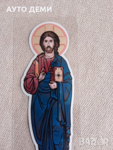 Качествен винилов стикер с цветно изображение на Исус Христос за кола или дом, снимка 2 - Аксесоари и консумативи - 37615401