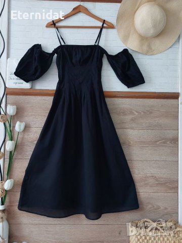 Черна плажна рокля , снимка 1 - Рокли - 37426579