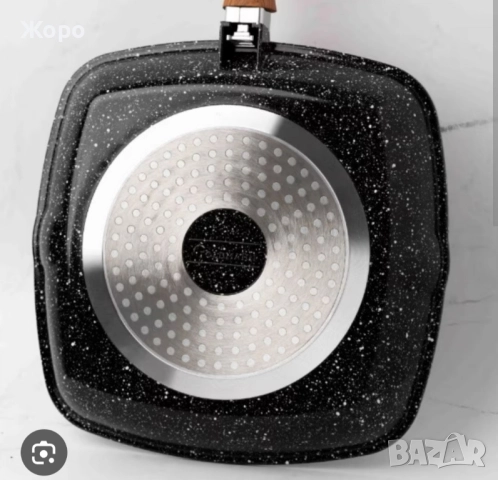 Грил тиган Goldmann GM-0928, 28см-индукция, снимка 4 - Съдове за готвене - 52525245