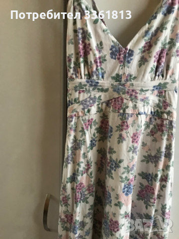 Продавам нова рокля  от памук и еластан на флорални мотиви , снимка 3 - Рокли - 36478543