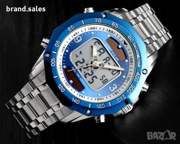 Соларен часовник Skmei с двоен циферблат, снимка 4 - Мъжки - 27763839