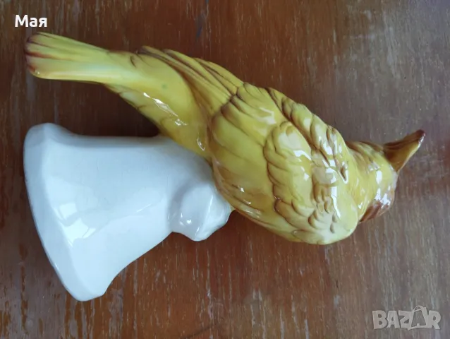 Порцеланов папагал  Какаду антика, снимка 10 - Антикварни и старинни предмети - 50371194