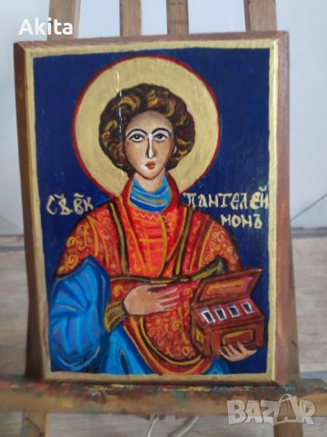 Икона на свети Пантелеймон, снимка 3 - Икони - 37072856