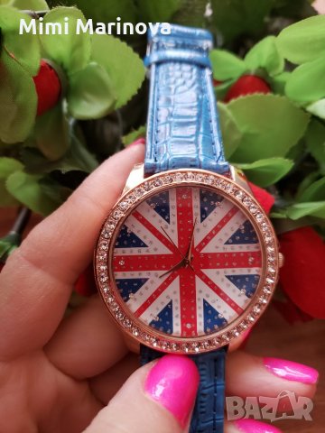 Часовник със знамето на Англия, снимка 2 - Дамски - 27877566